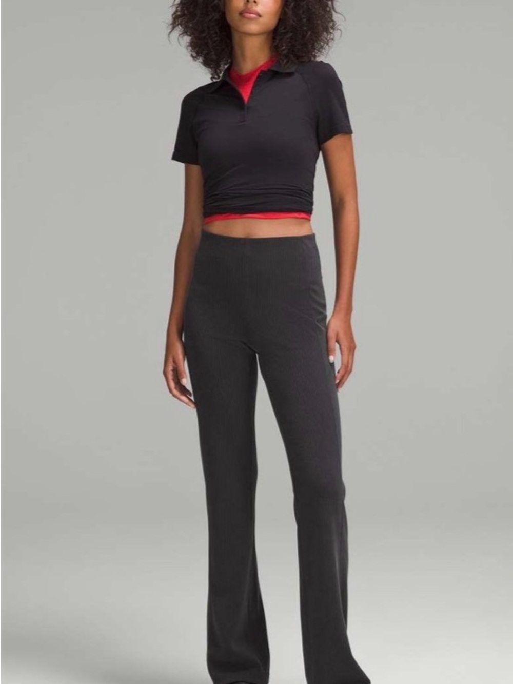 Lululemon Ribbed Softstreme Flared Pant Black Size 8